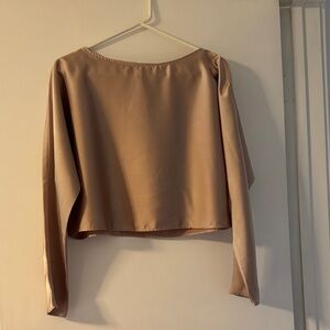 ANTONIO MELANI Satin Blouse in Tan
